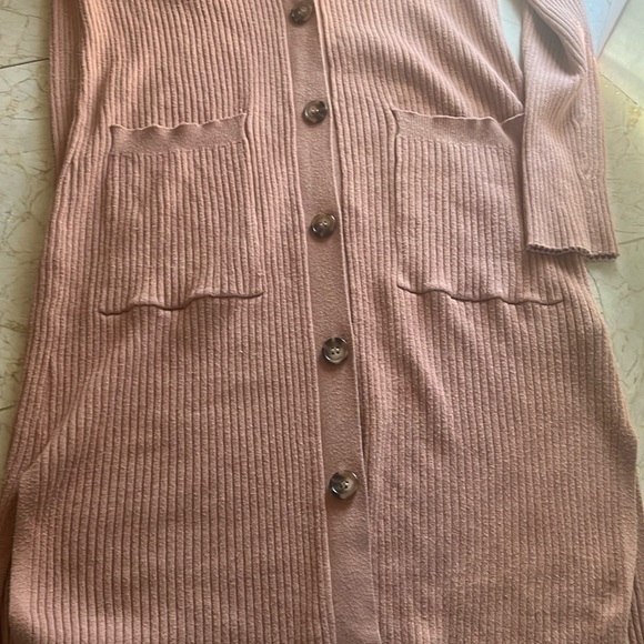 Brownish long sleeve forever 21 dress/cardigan with pockets - Picture 4 of 4
